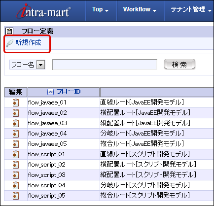 新規作成