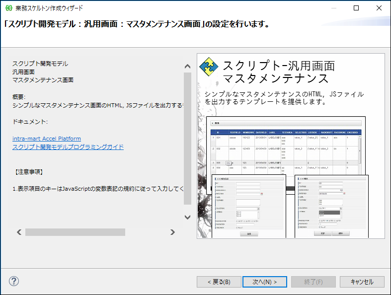 テンプレートの説明